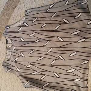 Ann Taylor Factory Grey Vine Sleeveless Blouse